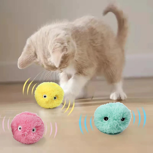 Cat toy interactive Ball - Plush Electric Catnip Training